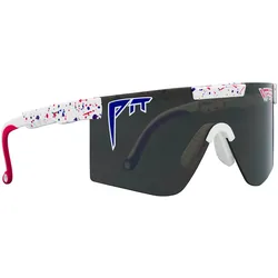 Pit Viper, Unisex, Sportbrille, The Merika Original Wide - Smoke (Blau, Red, Weiss, Smoke), Blau, Weiss, Schwarz