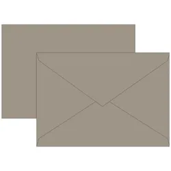 5x Brunnen, Briefumschlag, Briefumschläge C5 Nassklebung 80g/qm taupe VE=10 Stück (C5, 10x)
