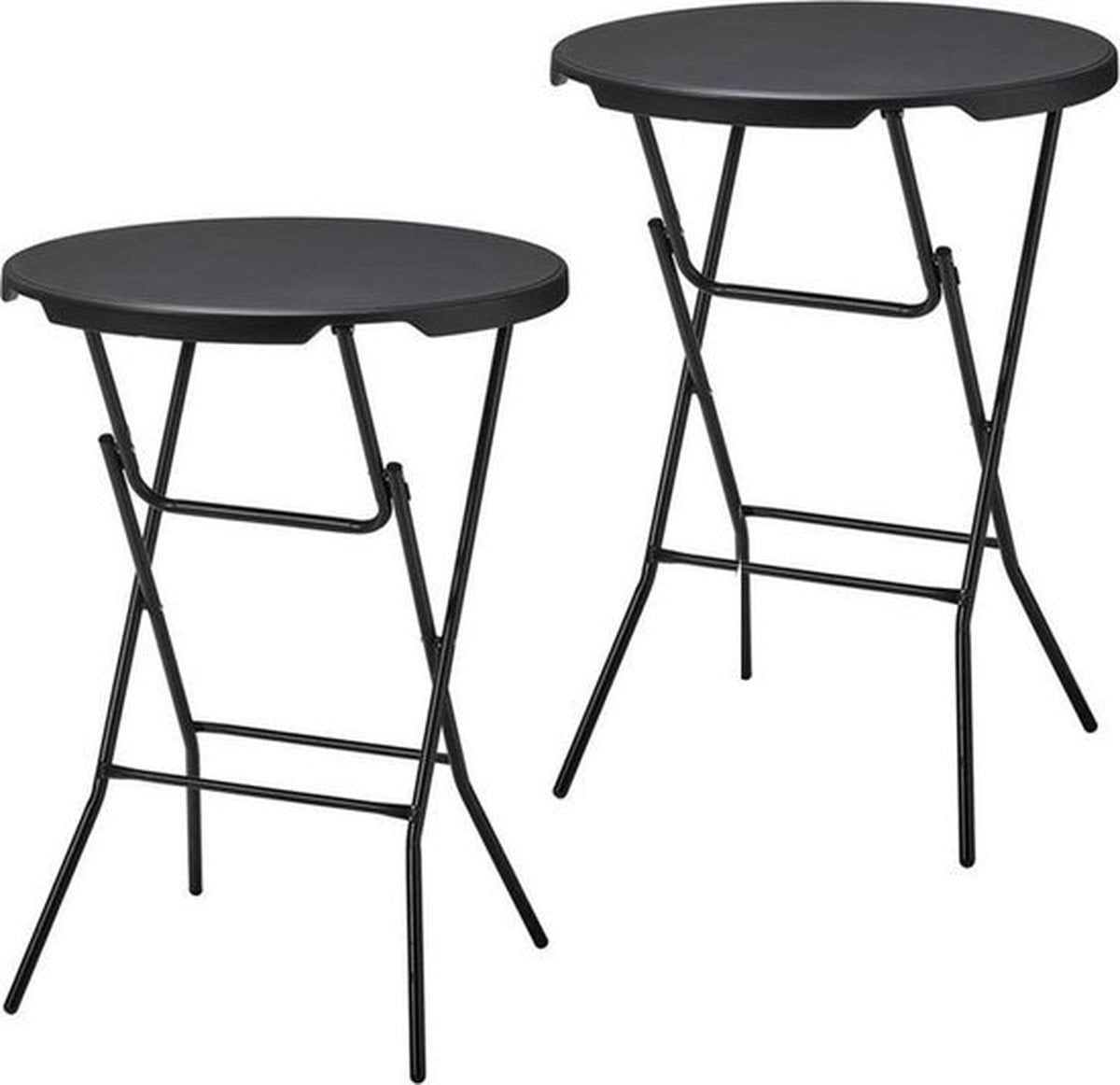 Alora Set van 2 Statafels Zwart - ø80 x 110 cm