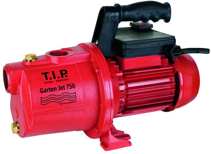 T.I.P. Garten-Jet 750 Gartenpumpe - Guss 31175, 2.800 l/h, 42 m Förderhöhe,  600 W, Jet-System, laufruhig, robust