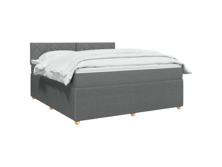 vidaXL Boxspringbett mit Matratze Dunkelgrau 140 x 200 cm Stoff Anpassbare Erfahrung für deine Bedürfnisse. Verbesserte Anpassung und Bewegungsisolierung. Einfach zu reinigen