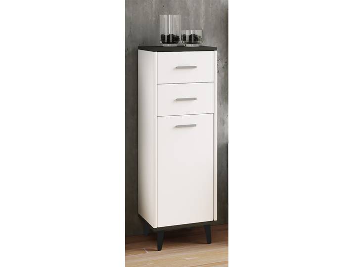 Meuble midi Landos 32 x 97 x 28cm Blanc/Blanc/Anthracite