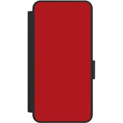 Nivocase Klapphülle für Samsung Galaxy S25 Edge Handyhülle aus Kunst Leder NIVOflip schwarz Farbe Rot (Samsung Galaxy S25 Edge), Smartphone Hülle, Rot, Schwarz