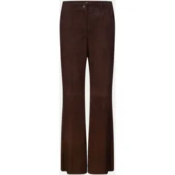 Flared-Fit Lederhose Braun 36