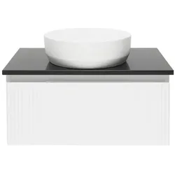 SAT Evolution Badezimmerschrank unter Waschbecken 78x30x44,8 cm weiß matt SATEVO80WMZ