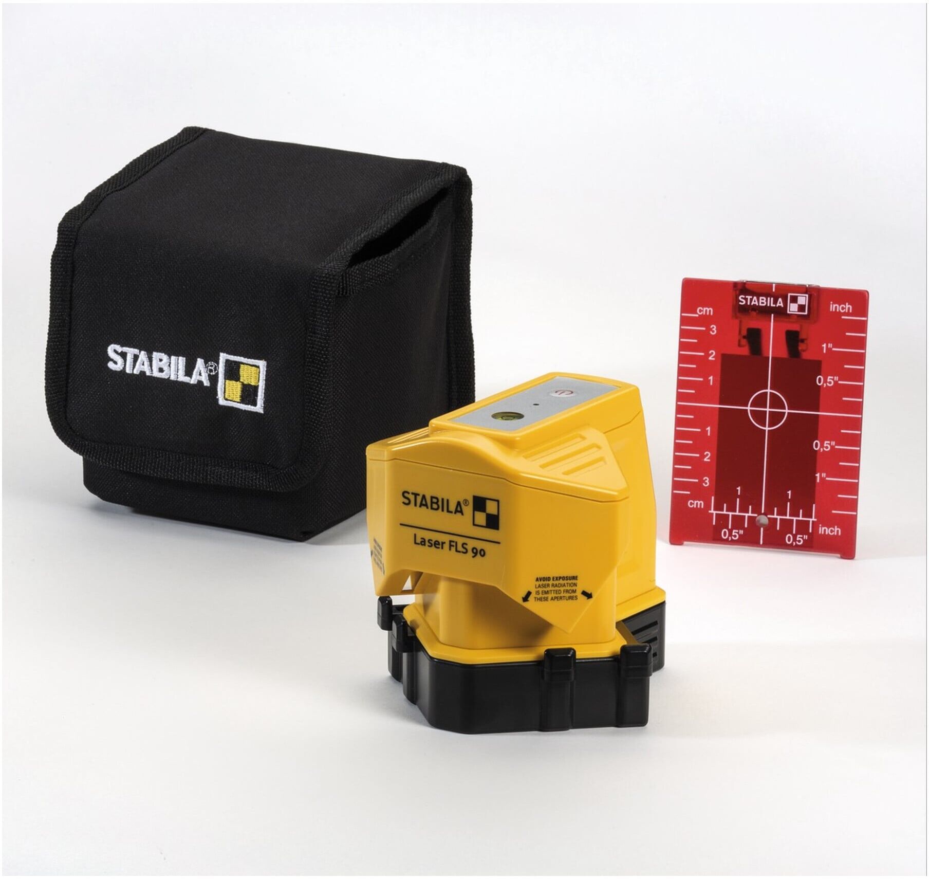 STABILA Bodenlinienlaser FLS 90 Reichweite 15 m mit Tasche, Zielplatte (18574)