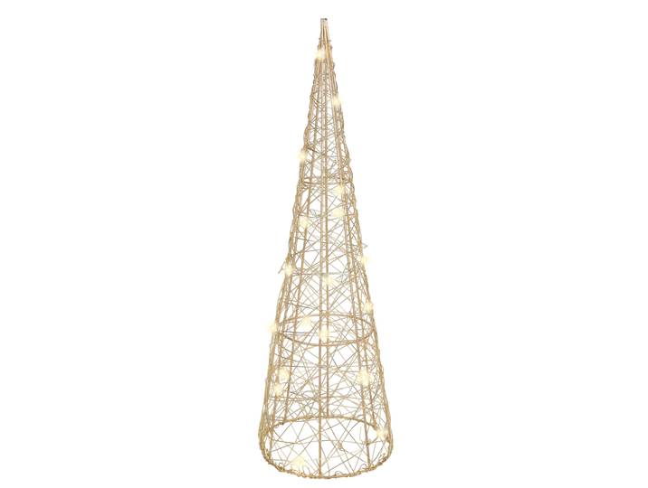 LED-Dekofigur I.GE.A. LED-Pyramide , beige (gold), B:14cm H:45cm, Draht, Dekofiguren, LED-Dekofigur, Dekofigur Weihnachtspyramide Weihnachtsdeko Weihnachtsbaum Christbaum