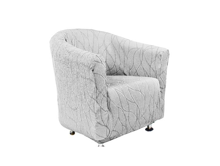 Housse extensible motif jacquard ''serpentins'' spéciale fauteuil cabriolet - Blancheporte