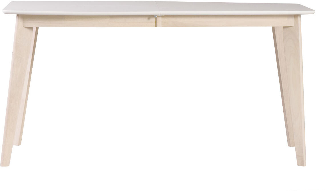 Miliboo Design-Esstisch ausziehbar Weiß und helles Holz L150-200 LEENA