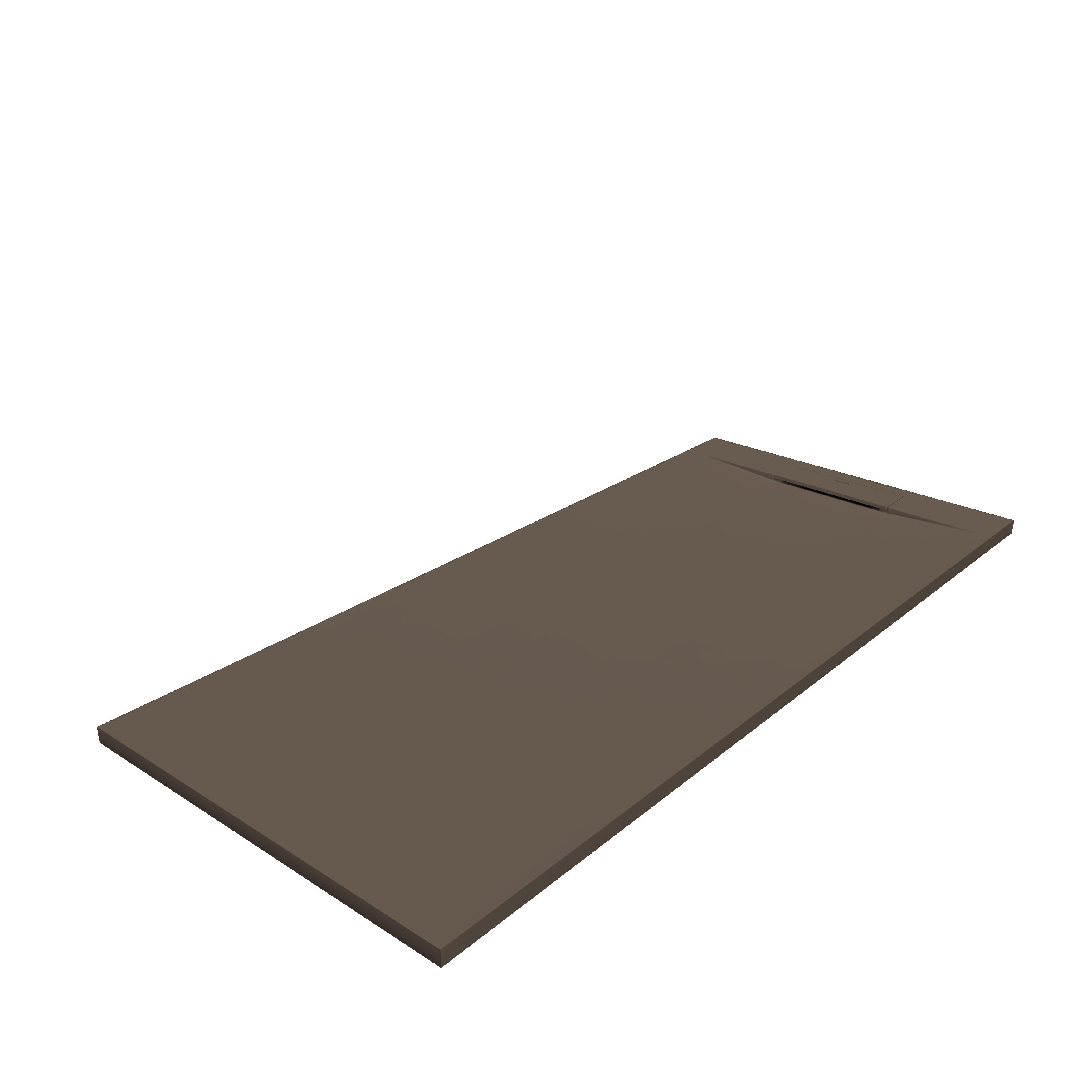 SANYCCES SIENA Rechteckige Duschwanne SanyDur Gel Coat 180 x 80 cm, Cocoa