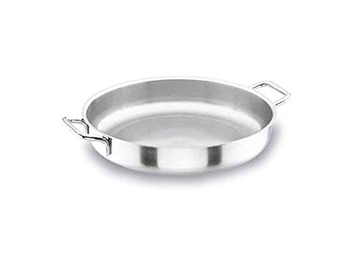 LACOR 50640W Servier-und Bratpfanne ohne Deckel Profil 40 cm Aus lebensmittelechtem Edelstahl gefertigt; hohe Korrosionsbeständigkeit und Haltbarkeit im täglichen Gebrauch