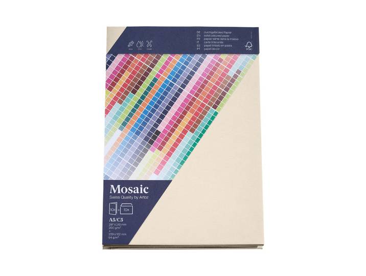 Artoz Mosaic Karten/Kuverts A5/C5 elfenbein je 10 Stück