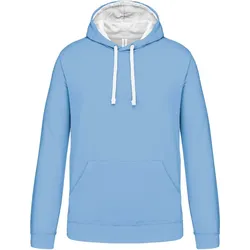 Kariban Unisex Kontrast Kapuzen Sweater Hoodie K446 sky blue/white 3XL