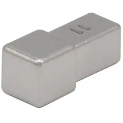 Eckstück Quadratprofil Edelstahl Imitat (H= 12,5 mm)