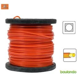 TRIZERATOP Fil de coupe, fil de débroussailleuse, carré avec noyau intérieur 3,0 mm x 60 m