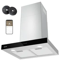CIARRA A+++ Dunstabzugshaube 60 cm 706 m3/h Wandhaube WIFI +APP & Touch Control Boost VMS6102