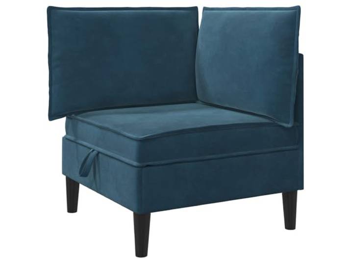 IBUQDDV Sofa mit Stauraum Blau Samt Wohnzimmer,Sperrholzrahmen,abnehmbares Kissen mit Klappenverschluss,weiches Tuch zur Pflege