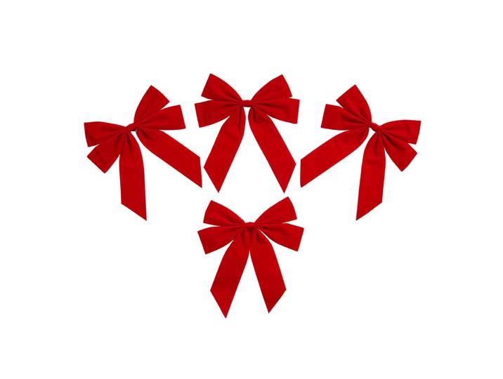 Weihnachtsdeko Schleifen, rot L18cm