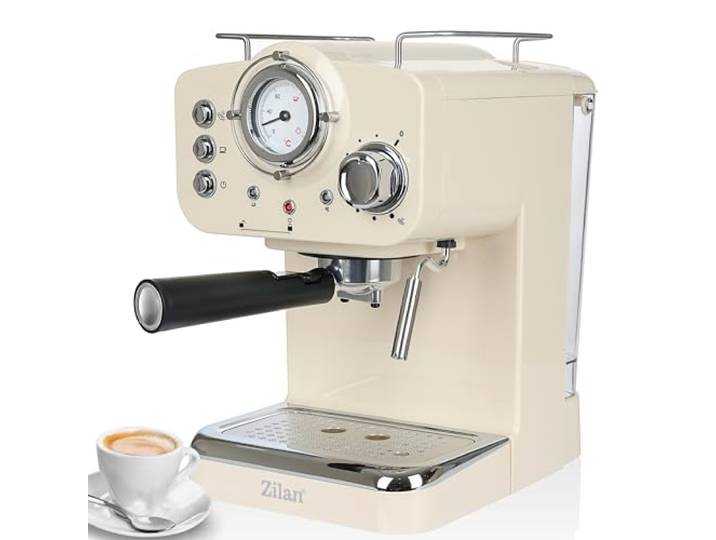Zilan Espressomaschine Siebträger mit Milchaufschäumer 15 Bar Siebträgermaschine Cappuccino Maschine Siebträger Kaffeemaschine Espresso Maschine Cappuccino Maschine Kaffee Maschine