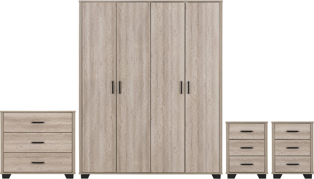 Brambly Cottage Bronn 4 Piece Bedroom Set Brown