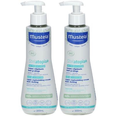Mustela Stelatopia+ Herstellende Anti-Jeuk Creme Zeer Droge tot Atopische Huid Bio x2 2x300 ml
