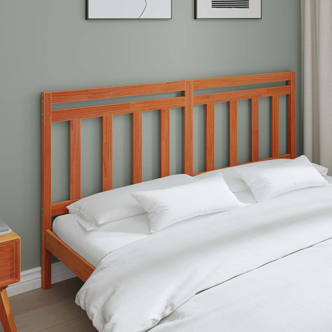 Brambly Cottage Solid Wood Slat Headboard Wax Brown Super King (6')