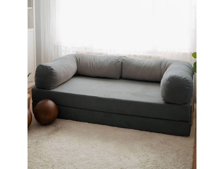 Bettsofa Nook Anthrazit Samtstoff B 200 T 100 cm - Bettsofa