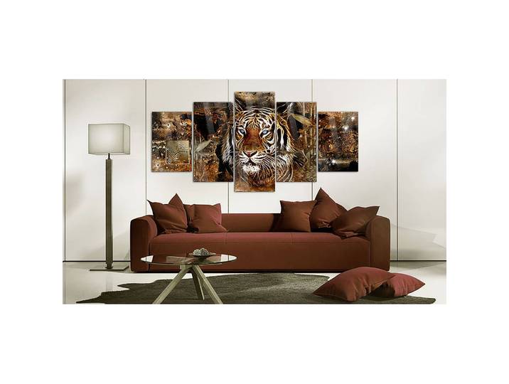 Tableau déco plexiglas Golden Jungle Plexiglas Marron 100 x 50cm