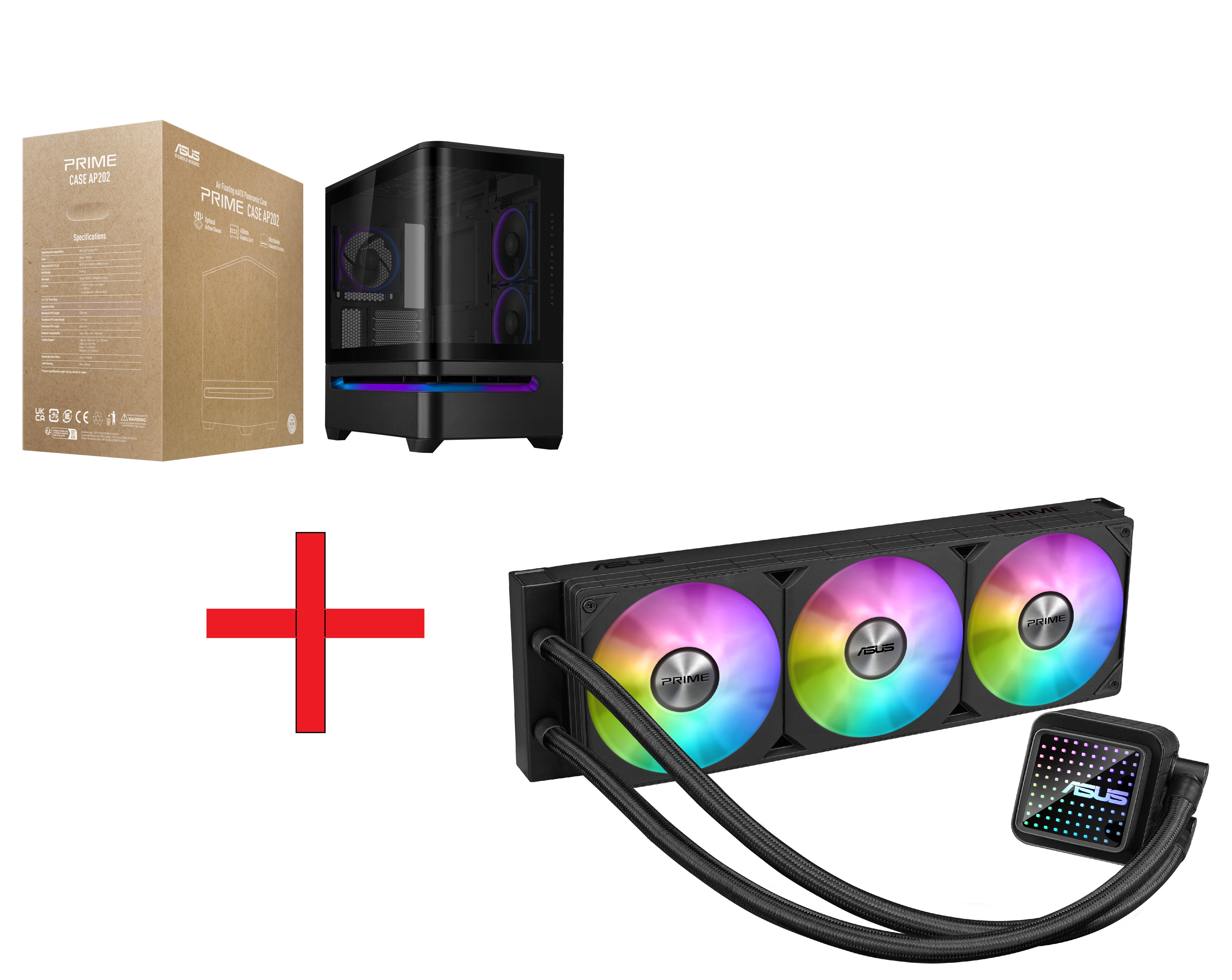ASUS LEVEL UP #24 Bundle (PRIME LC 360 ARGB + PRIME AP202 TG ARGB BLACK)