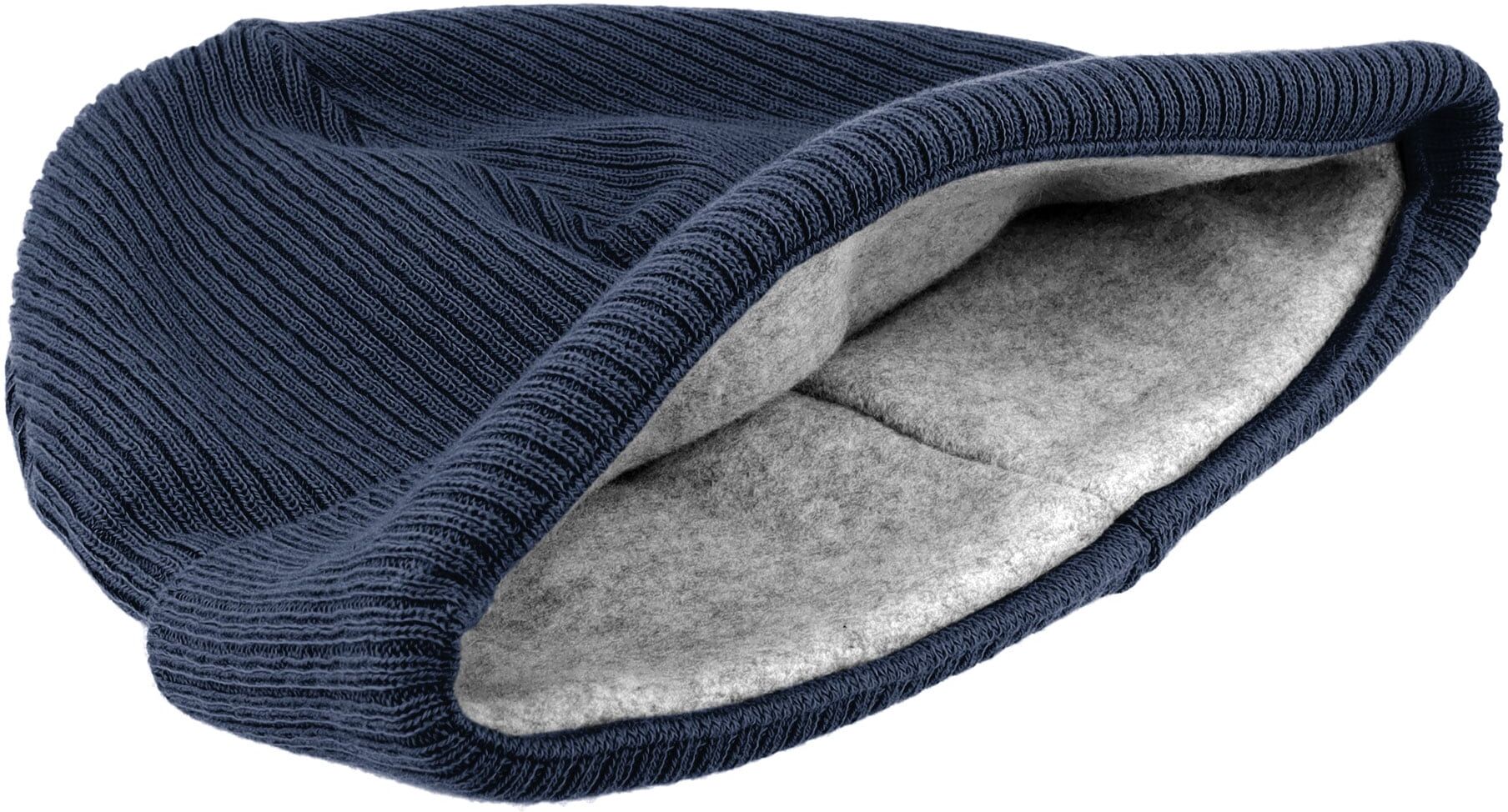 Beanie MAXIMO, Jungen, Gr. 51, blau (navy), Fleece, Baumwolle, unifarben, Mützen Beanie, aus Baumwolle, wärmend, gefüttert, unifarben navy 51