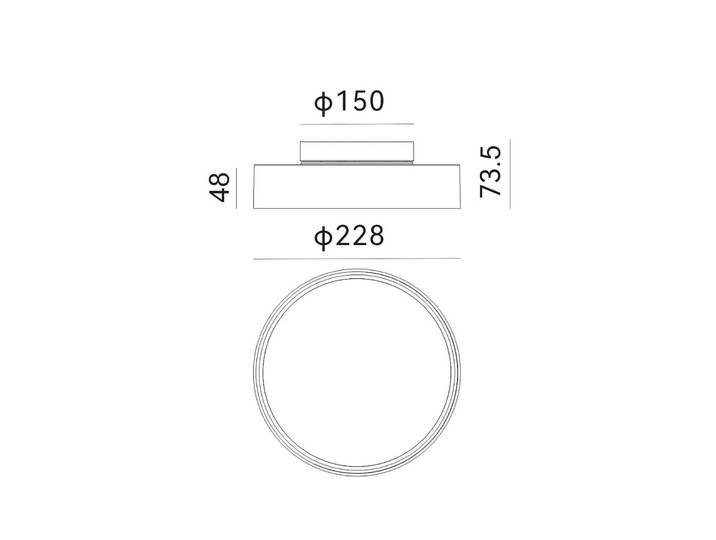 Molto Luce LED-Außen-Deckenlampe Nona, Ø 22,8 cm, anthrazit dimmbar, schwarz, Aluminium, Modern, LED Deckenleuchten