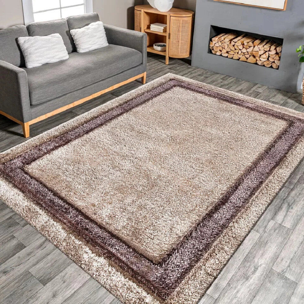 Metro Rectangle Geometric Dhurrie Indoor / Outdoor Brown Rectangle 160 x 230 cm