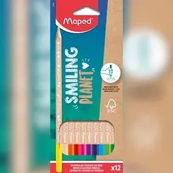 Maped Smiling Planet Buntstift, 12 Bleistifte