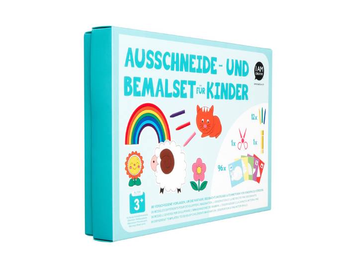I AM Creative Ausschneide- und Malset für Kinder mit 96 Vorlagen
