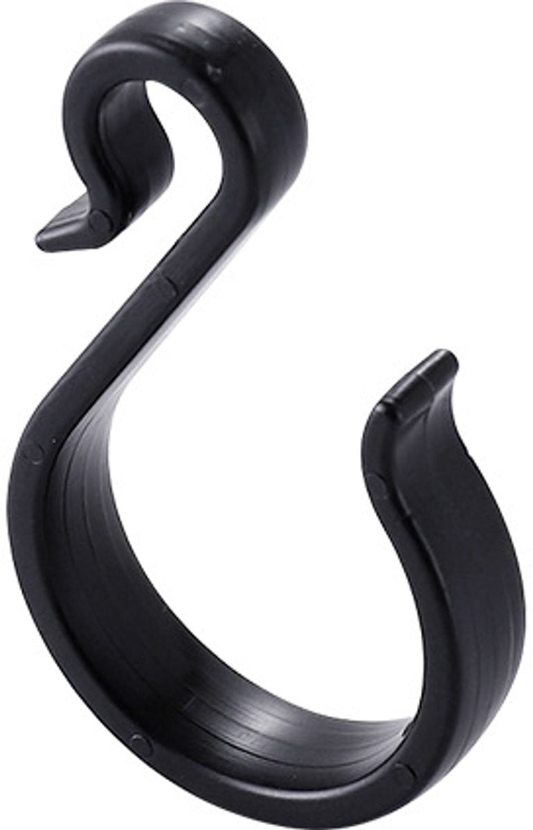 Lichtclips Bevestigingshaken voor dakgoten - Kunststof goothaken voor decoratieve verlichting - Zwart - 30 stuks