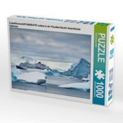 CALVENDO Puzzle Expeditionsschiff HANSEATIC nature in der Paradies Bucht/ Antarktische Halbinsel. | 1000 Teile Lege-Größe 64x48cm Foto-Puzzle für glüc