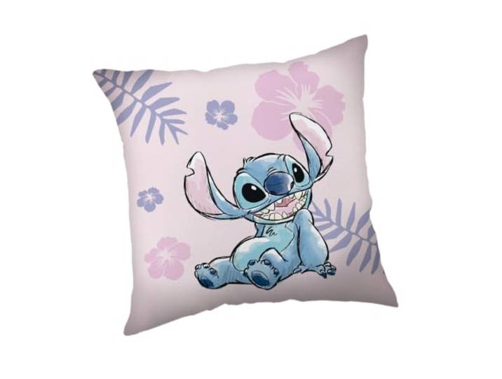 Disney Lilo & Stitch kussen, vierkant, 40 x 40 cm, roze