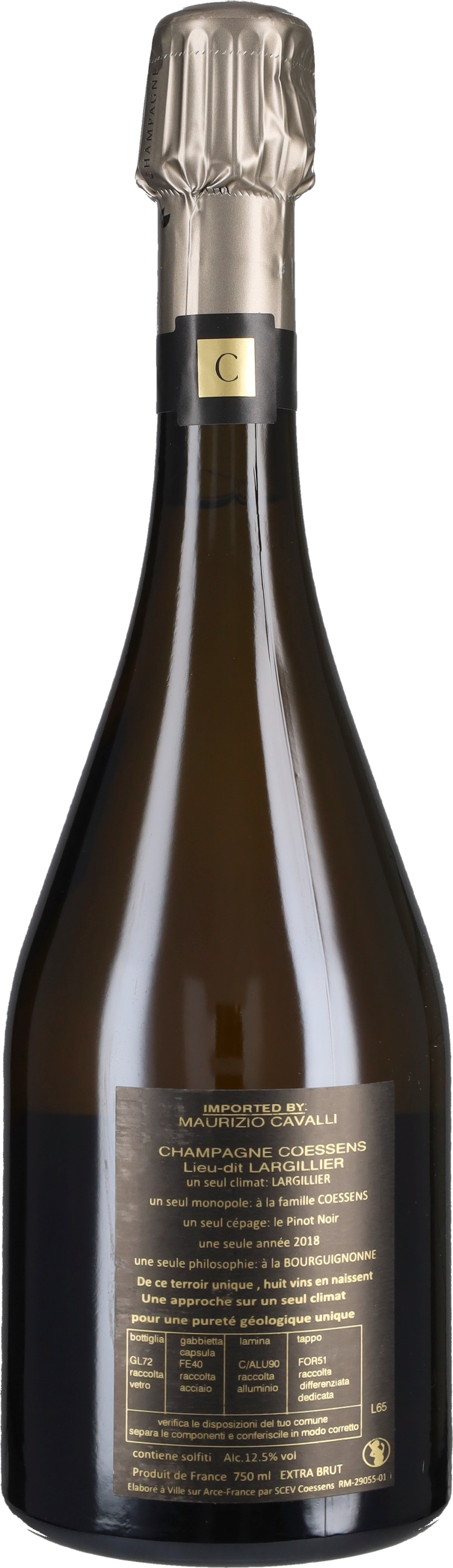 Coessens Jerome Champagne Brut Blanc de Noirs 'Largillier' Jerome Coessens 2018