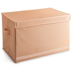 Aufbewahrungsbox Punkte 40 x 30 cm Holz Beige L (Large)