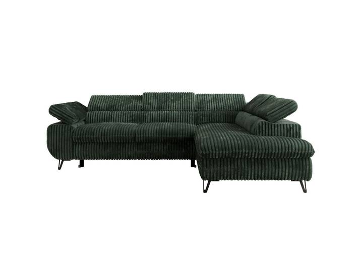 ECKSOFA PABLO L Grün Cord - Rechts Seite