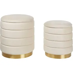 POUF 2er-Set Beige Garland