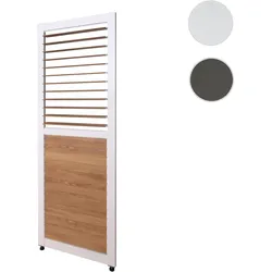 Lamellenwand für Pergola HWC-P65, Lamellenpaneel Modul Paneel Seitenwand, Aluminium 220x68cm Holzoptik ~ weiß