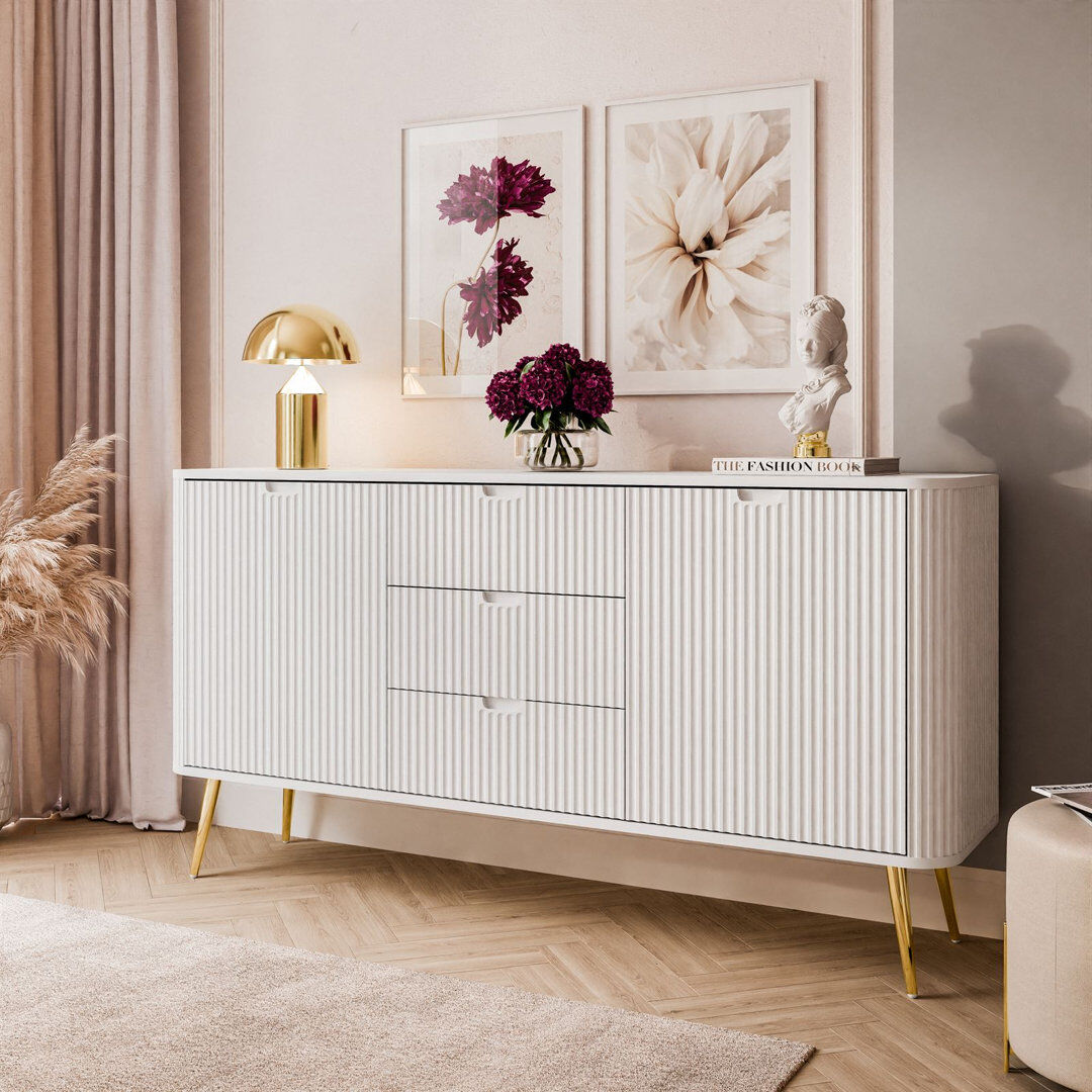 Canora Grey Autin 168 cm W Sideboard White 87cm H X 168cm W X 39cm D