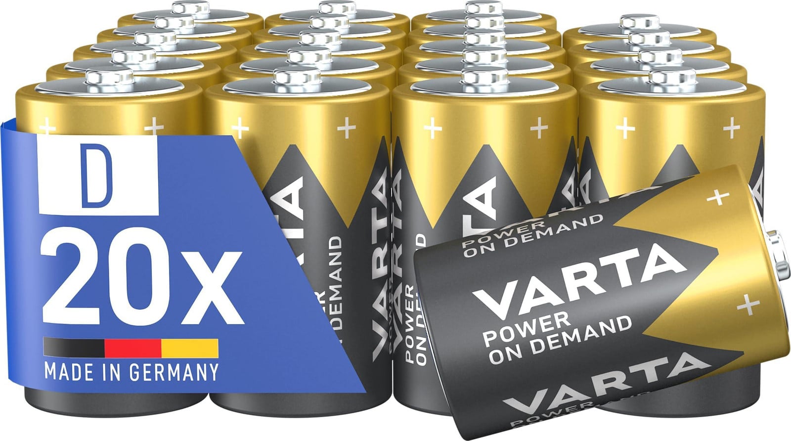 Varta D batterijen Power on Demand alkalisch 20 stuks