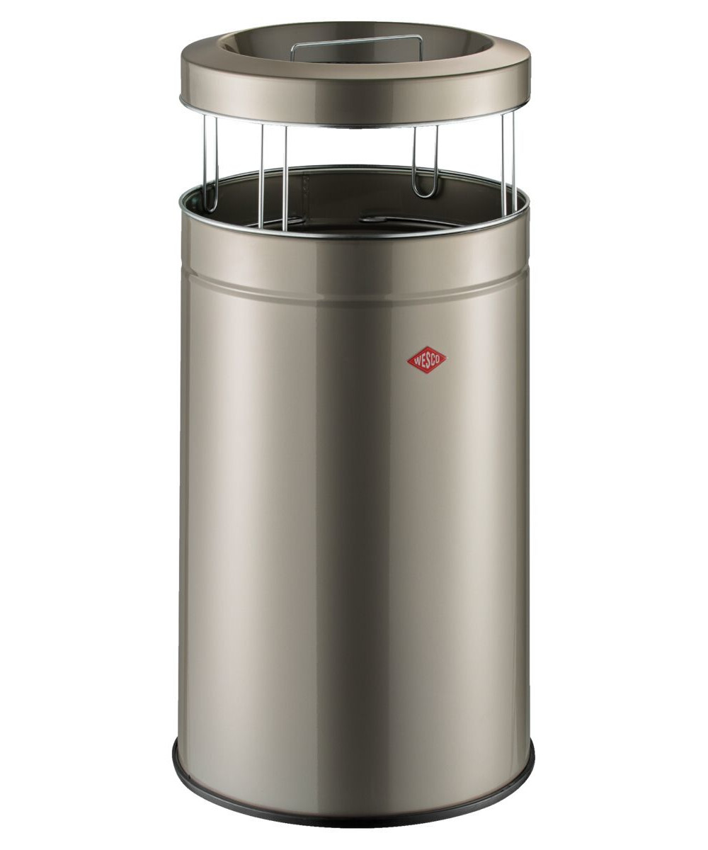 WESCO BIG ASH Standascher in SILBER inklusive 120 Liter Abfallvolumen / Mülleimer / Ascher