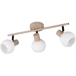 Reality, Deckenstrahler, R86373043 Boba E14 Strahler 3-fach ⌀10cm Warm Beige (E14)