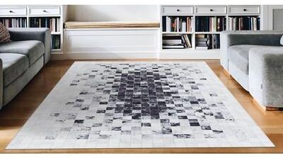 Dream Decor Rugs Steppe New Moon Ivory-Gray Area Rug