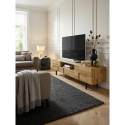 Lowboard Eiche-Dekor Modern Stil 160x46x43 cm mit 2 Türen