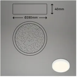 Briloner, Deckenleuchte, CCT LED Aufbauleuchte, weiss, 1xLED/18W (2000 lm)
