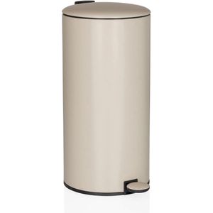 hJh-OFFICE Mülleimer CLEAN STEP 2, beige, aus Metall, 30 Liter